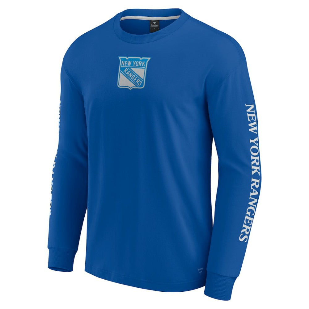 New York Rangers Fanatics Elements Strive Long Sleeve T-Shirt - Blue | US 201058852