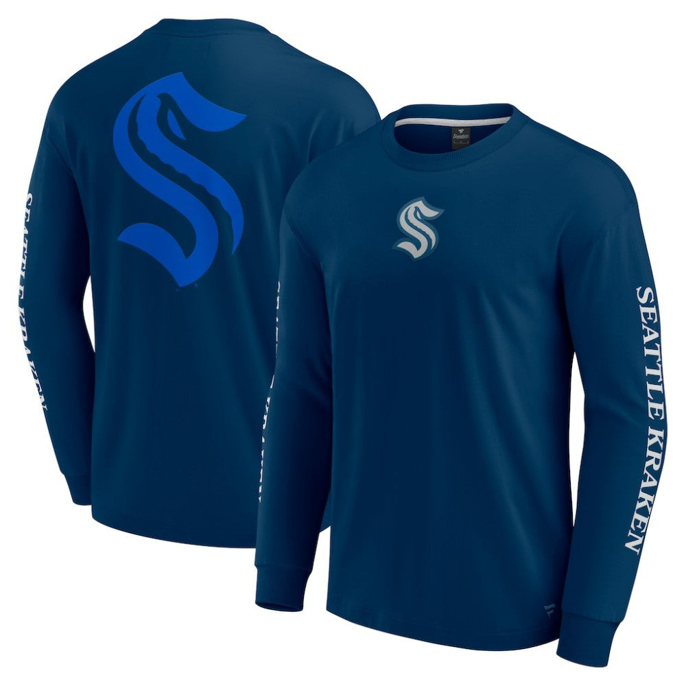 Seattle Kraken Fanatics Elements Strive Long Sleeve T-Shirt - Navy | US 201058853
