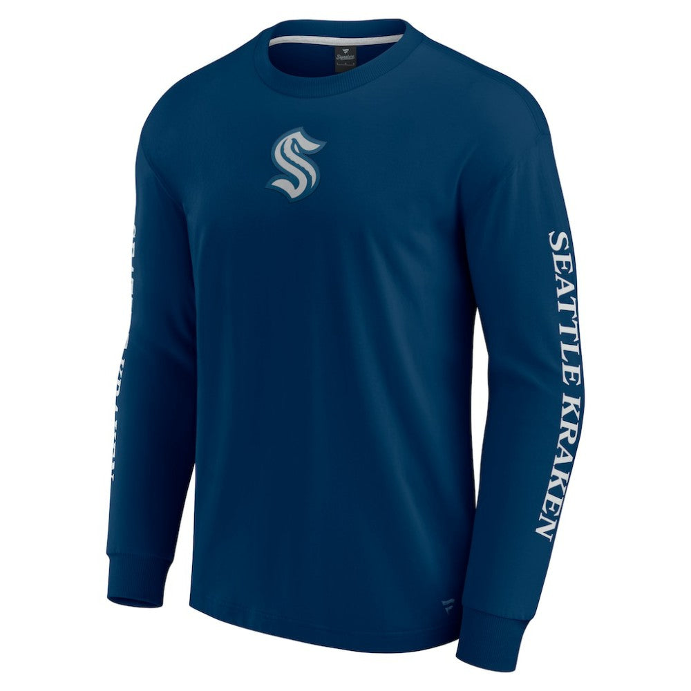 Seattle Kraken Fanatics Elements Strive Long Sleeve T-Shirt - Navy | US 201058853