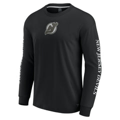 New Jersey Devils Fanatics Elements Strive Long Sleeve T-Shirt - Black | US 201058867
