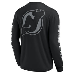New Jersey Devils Fanatics Elements Strive Long Sleeve T-Shirt - Black | US 201058867