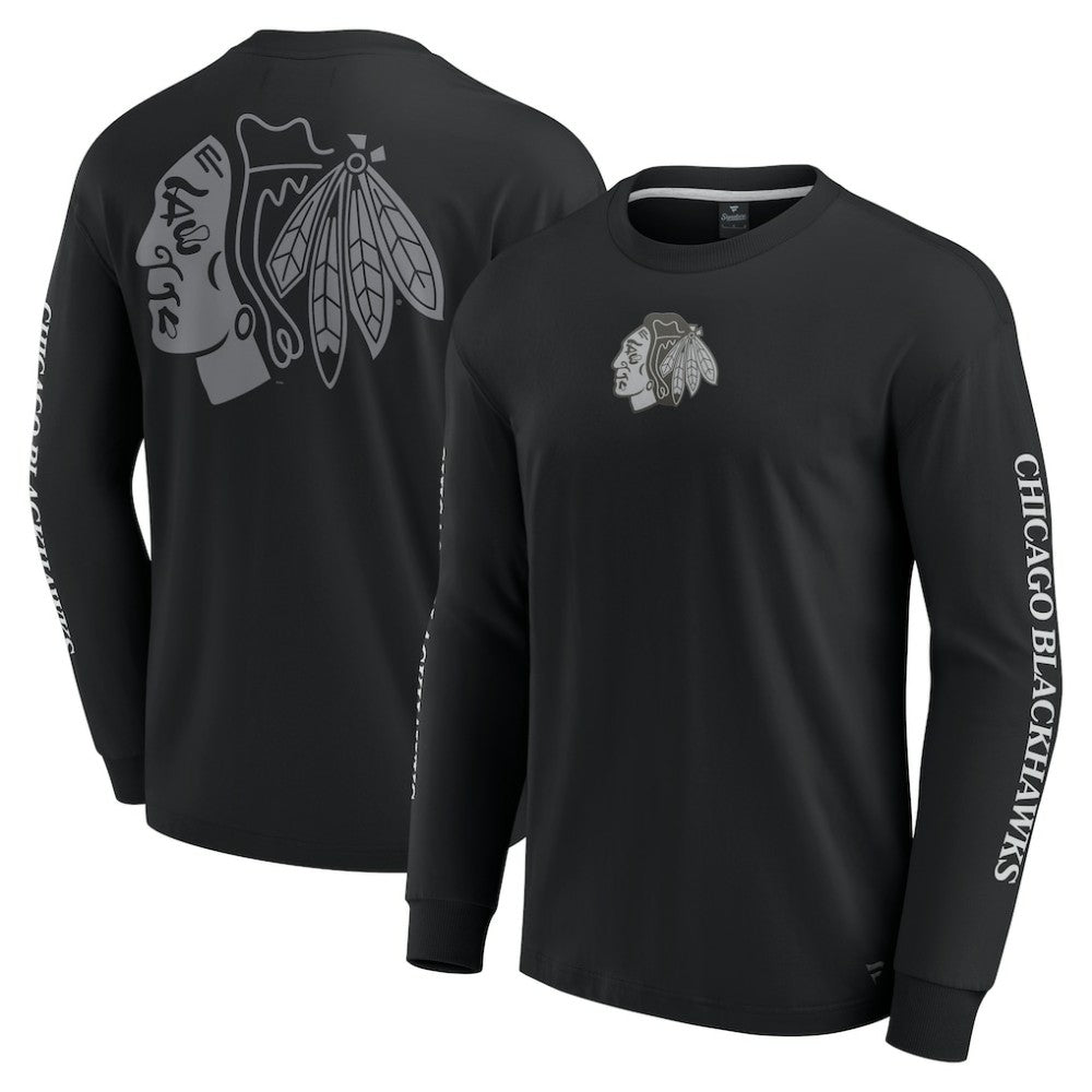 Chicago Blackhawks Fanatics Elements Strive Long Sleeve T-Shirt - Black | US 201058872