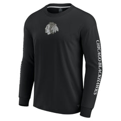 Chicago Blackhawks Fanatics Elements Strive Long Sleeve T-Shirt - Black | US 201058872