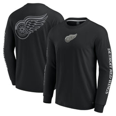 Detroit Red Wings Fanatics Elements Strive Long Sleeve T-Shirt - Black | US 201058876