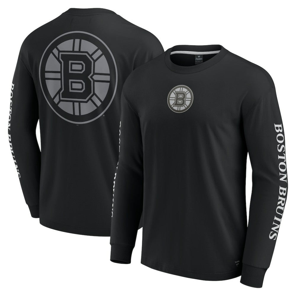 Boston Bruins Fanatics Elements Strive Long Sleeve T-Shirt - Black | US 201058890