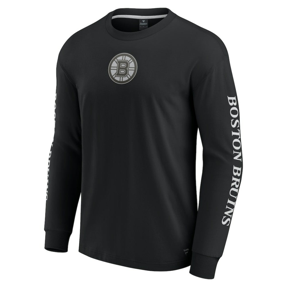 Boston Bruins Fanatics Elements Strive Long Sleeve T-Shirt - Black | US 201058890