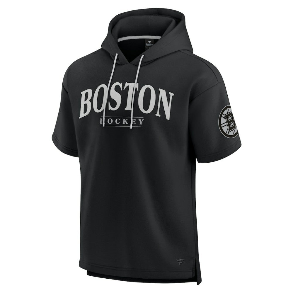 Boston Bruins Fanatics Elements Ready Short Sleeve Pullover Hoodie - Black | US 201058893