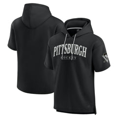 Pittsburgh Penguins Fanatics Elements Ready Short Sleeve Pullover Hoodie - Black | US 201058926