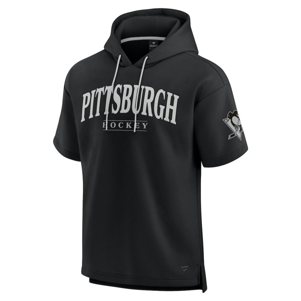 Pittsburgh Penguins Fanatics Elements Ready Short Sleeve Pullover Hoodie - Black | US 201058926