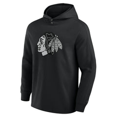 Chicago Blackhawks Fanatics Elements Blaze Tri-Blend Long Sleeve Hoodie T-Shirt - Black | US 201058985