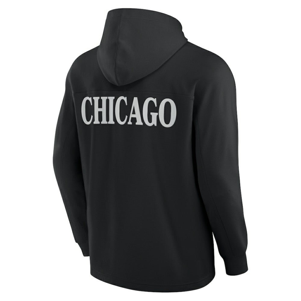 Chicago Blackhawks Fanatics Elements Blaze Tri-Blend Long Sleeve Hoodie T-Shirt - Black | US 201058985