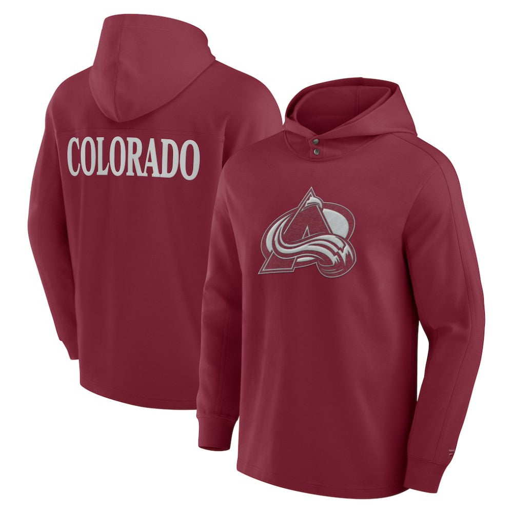 Colorado Avalanche Fanatics Elements Blaze Tri-Blend Long Sleeve Hoodie T-Shirt - Burgundy | US 201058987