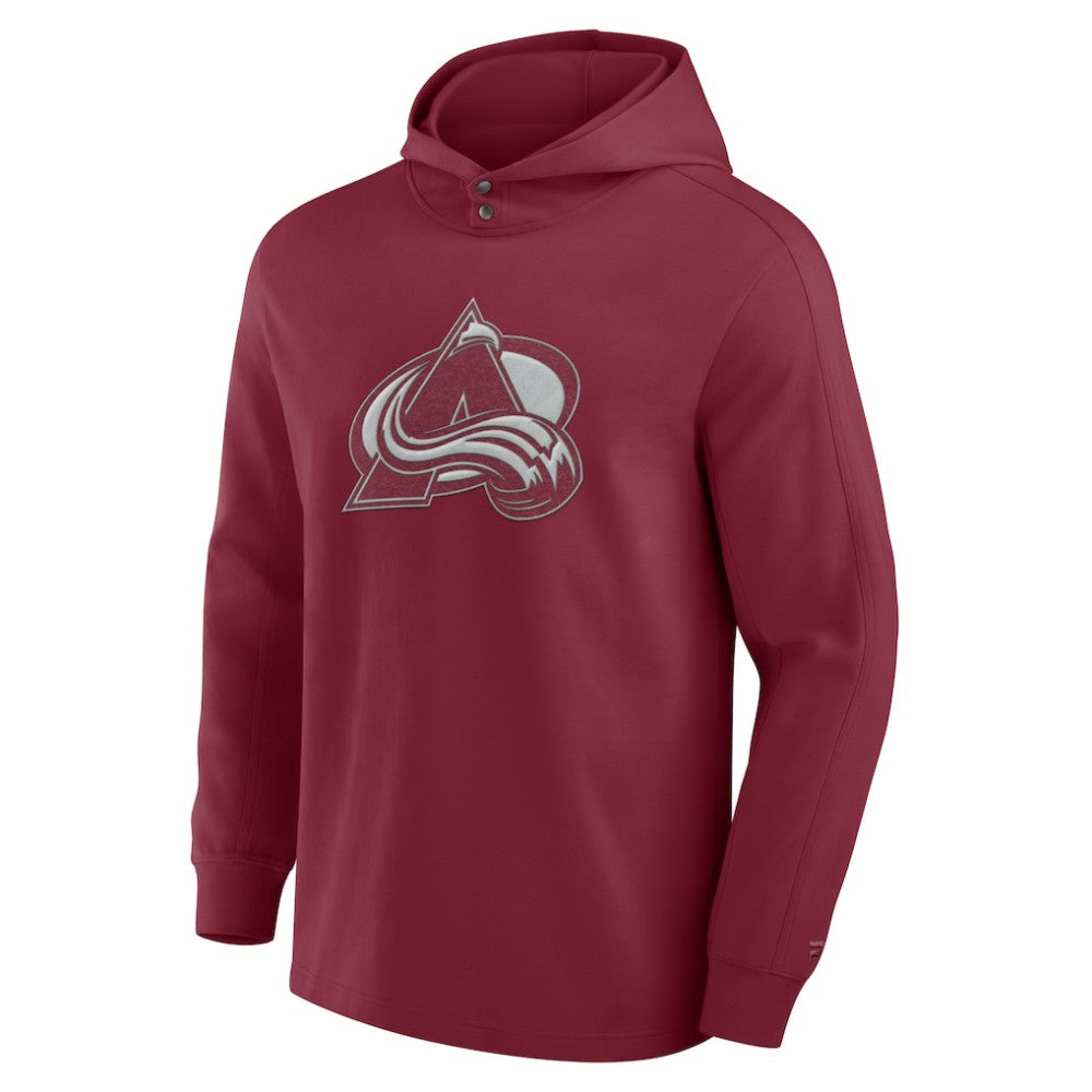 Colorado Avalanche Fanatics Elements Blaze Tri-Blend Long Sleeve Hoodie T-Shirt - Burgundy | US 201058987
