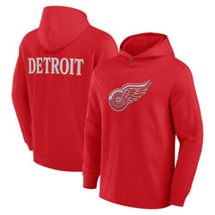 Detroit Red Wings Fanatics Elements Blaze Tri-Blend Long Sleeve Hoodie T-Shirt - Red | US 201058996