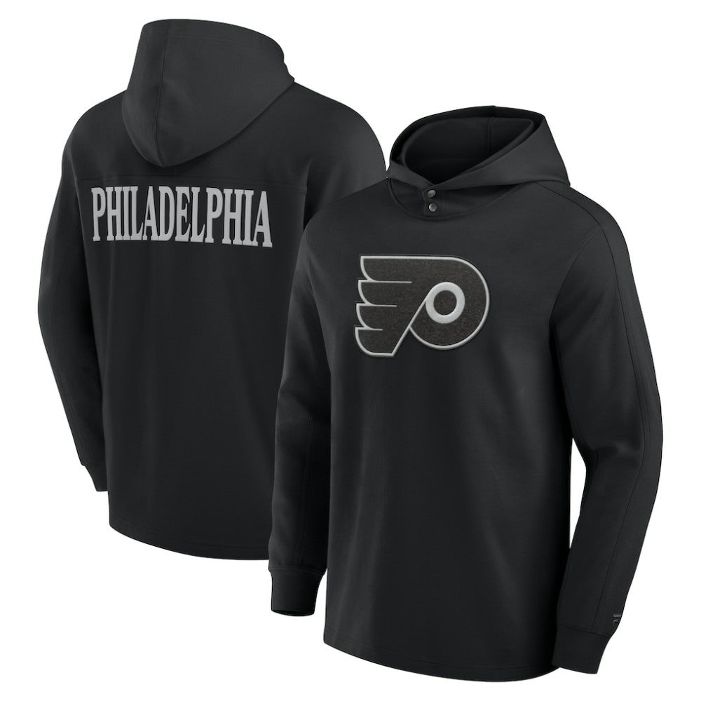 Philadelphia Flyers Fanatics Elements Blaze Tri-Blend Long Sleeve Hoodie T-Shirt - Black | US 201059002