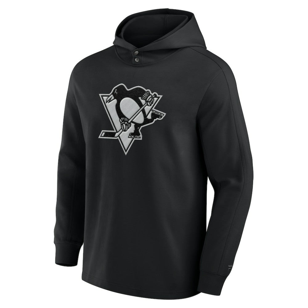 Pittsburgh Penguins Fanatics Elements Blaze Tri-Blend Long Sleeve Hoodie T-Shirt - Black | US 201059006