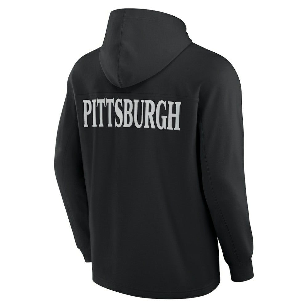 Pittsburgh Penguins Fanatics Elements Blaze Tri-Blend Long Sleeve Hoodie T-Shirt - Black | US 201059006