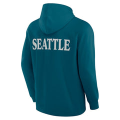 Seattle Kraken Fanatics Elements Blaze Tri-Blend Long Sleeve Hoodie T-Shirt - Teal | US 201059012