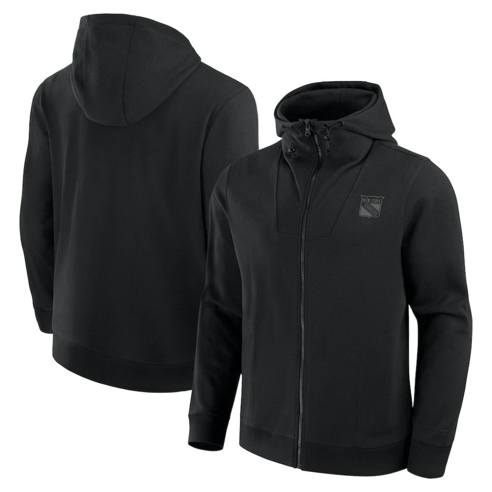 New York Rangers Fanatics Elements Tonal Primary Tri-Blend Full-Zip Hoodie - Black | US 201059030