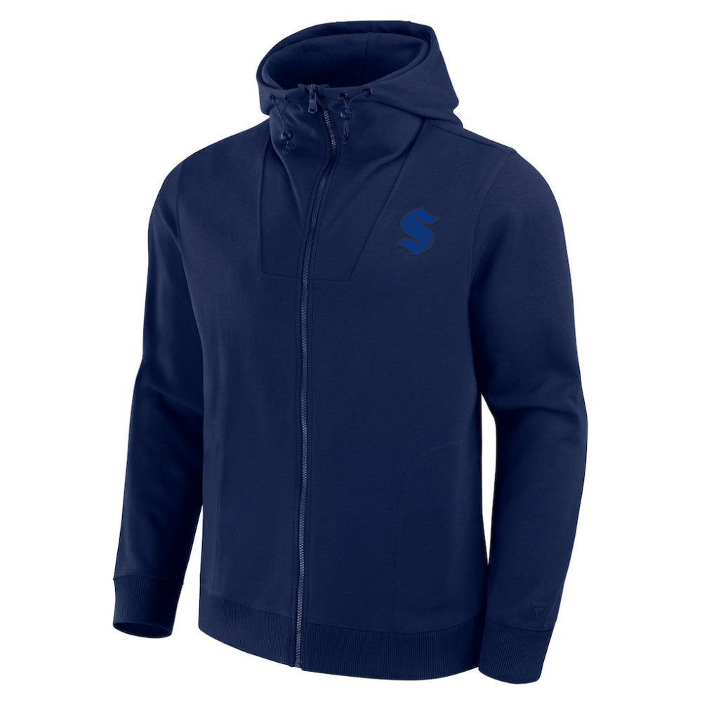 Seattle Kraken Fanatics Elements Tonal Primary Tri-Blend Full-Zip Hoodie - Navy | US 201059036