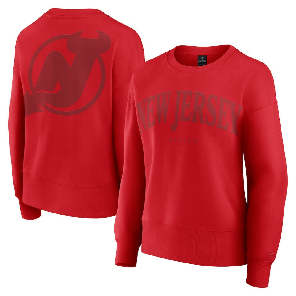 New Jersey Devils Fanatics Women's Elements Flow Pullover Sweatshirt - Red | US 201059069