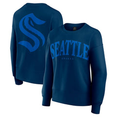 Seattle Kraken Fanatics Women's Elements Flow Pullover Sweatshirt - Navy | US 201059071