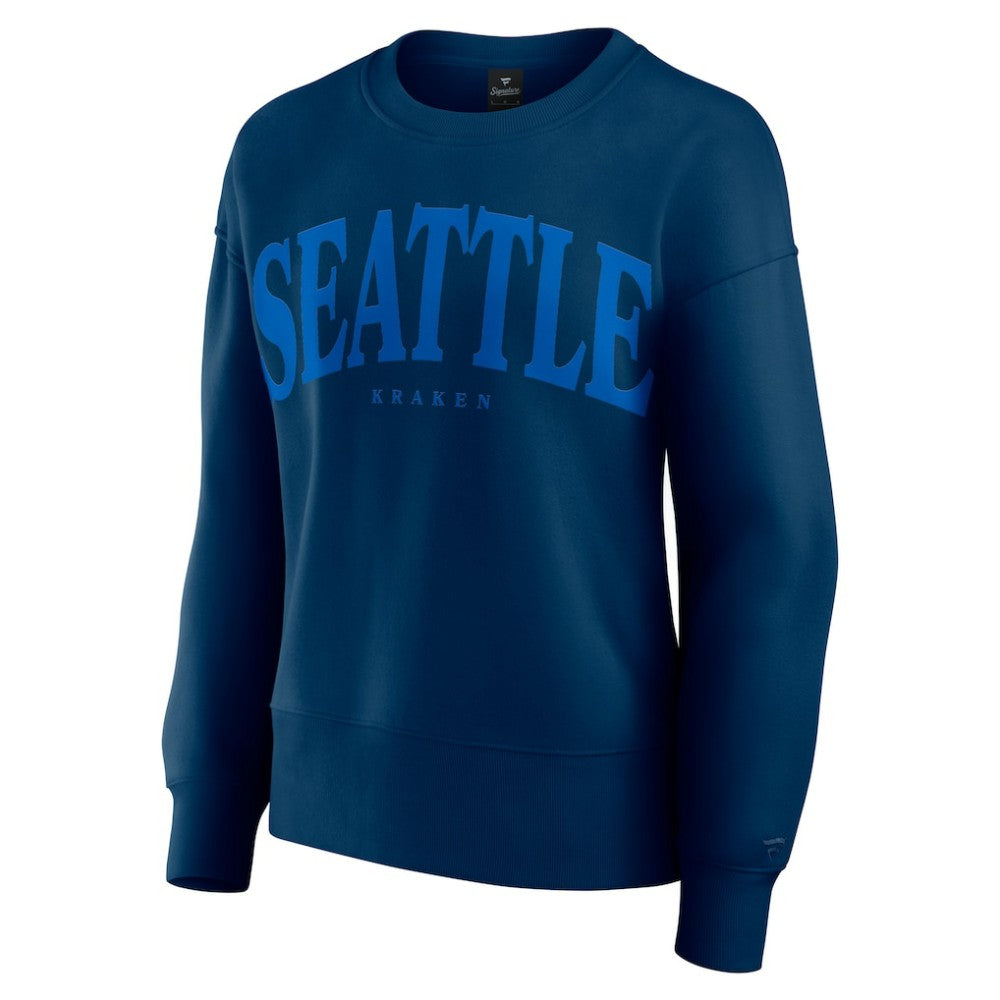 Seattle Kraken Fanatics Women's Elements Flow Pullover Sweatshirt - Navy | US 201059071
