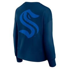 Seattle Kraken Fanatics Women's Elements Flow Pullover Sweatshirt - Navy | US 201059071
