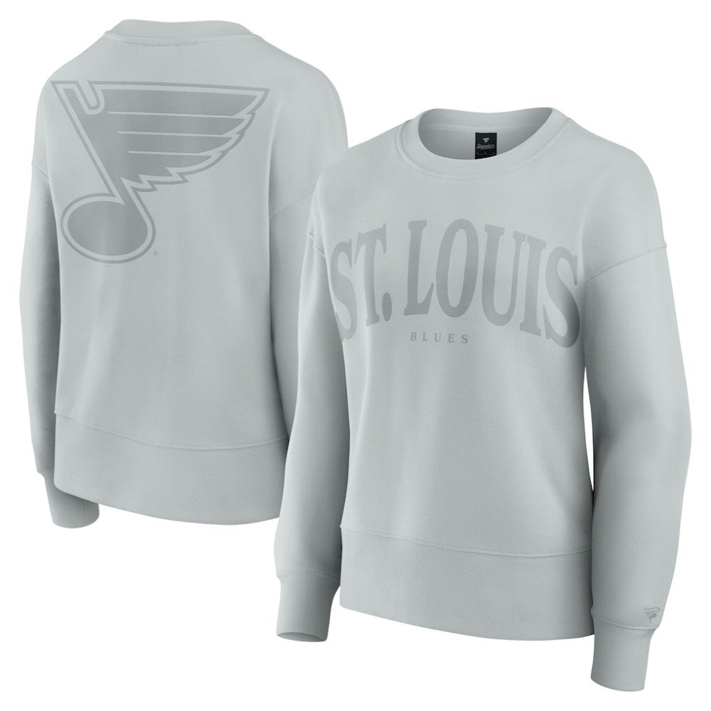 St. Louis Blues Fanatics Women's Elements Flow Pullover Sweatshirt - Gray | US 201059073