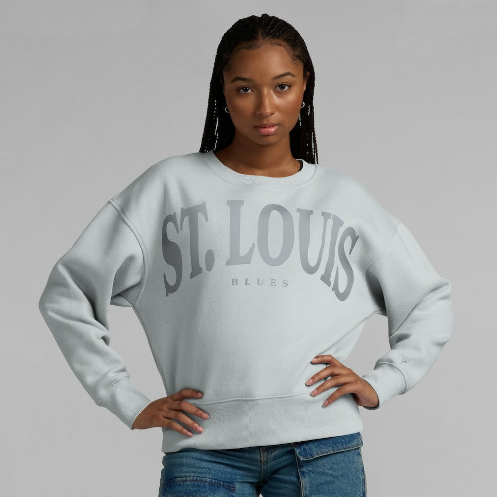 St. Louis Blues Fanatics Women's Elements Flow Pullover Sweatshirt - Gray | US 201059073
