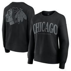 Chicago Blackhawks Fanatics Women's Elements Flow Pullover Sweatshirt - Black | US 201059083