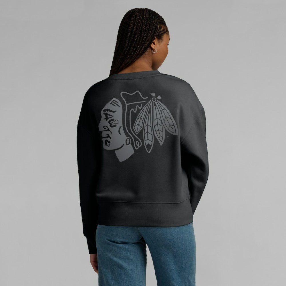 Chicago Blackhawks Fanatics Women's Elements Flow Pullover Sweatshirt - Black | US 201059083