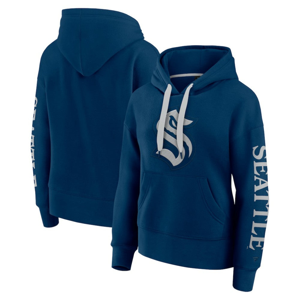 Seattle Kraken Fanatics Women's Elements Next Pullover Hoodie - Deep Sea Blue | US 201059120