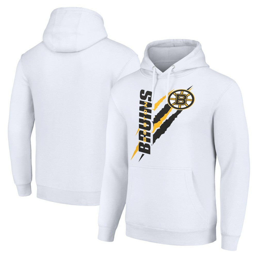 Boston Bruins Starter Color Scratch Fleece Pullover Hoodie - White | US 201059166