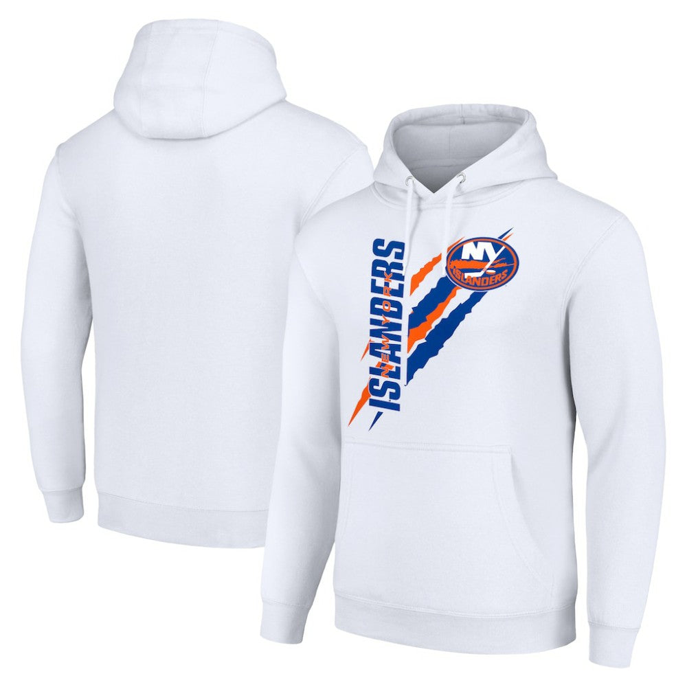 New York Islanders Starter Color Scratch Fleece Pullover Hoodie - White | US 201059169