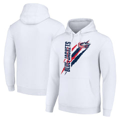 Columbus Blue Jackets Starter Color Scratch Fleece Pullover Hoodie - White | US 201059177