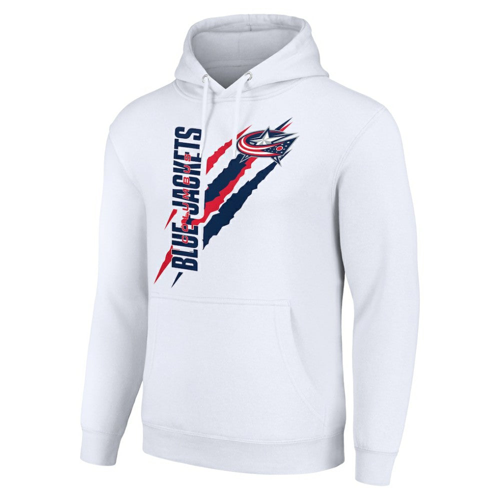 Columbus Blue Jackets Starter Color Scratch Fleece Pullover Hoodie - White | US 201059177