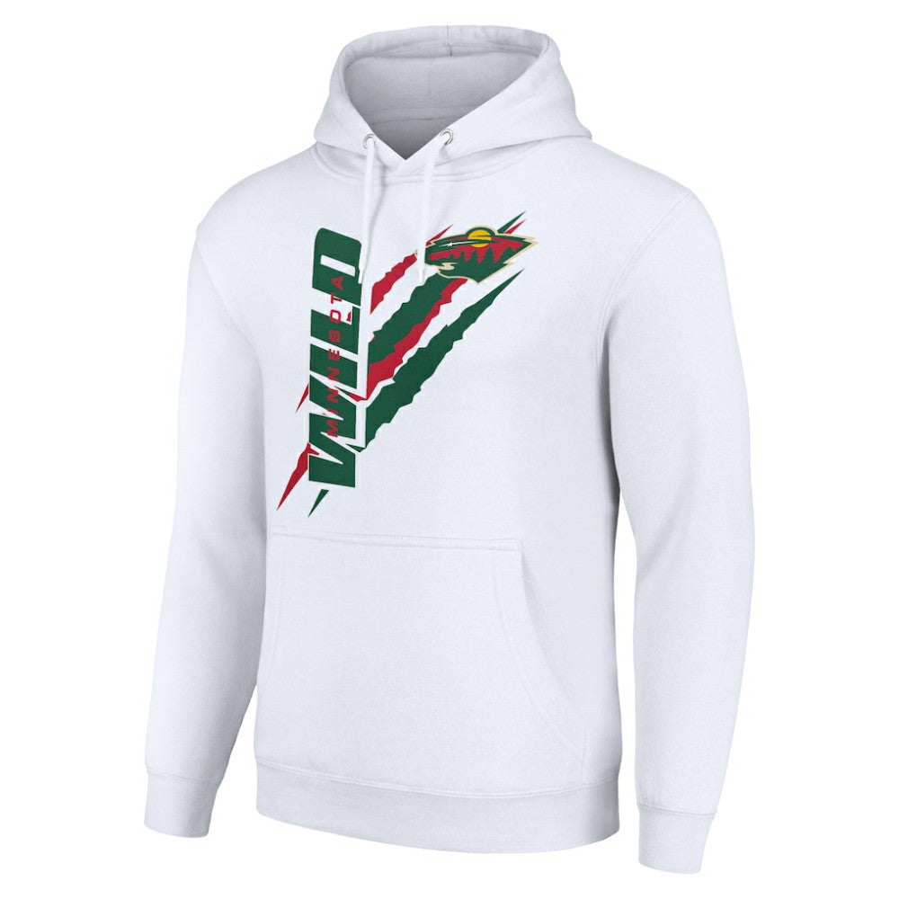 Minnesota Wild Starter Color Scratch Fleece Pullover Hoodie - White | US 201059187