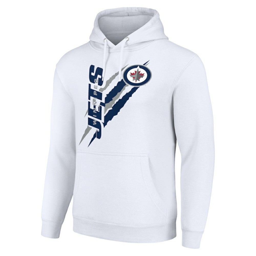 Winnipeg Jets Starter Color Scratch Fleece Pullover Hoodie - White | US 201059194