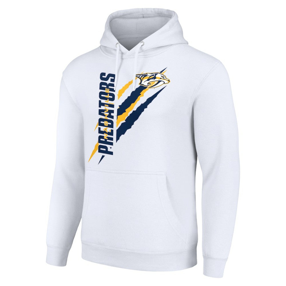 Nashville Predators Starter Color Scratch Fleece Pullover Hoodie - White | US 201059195