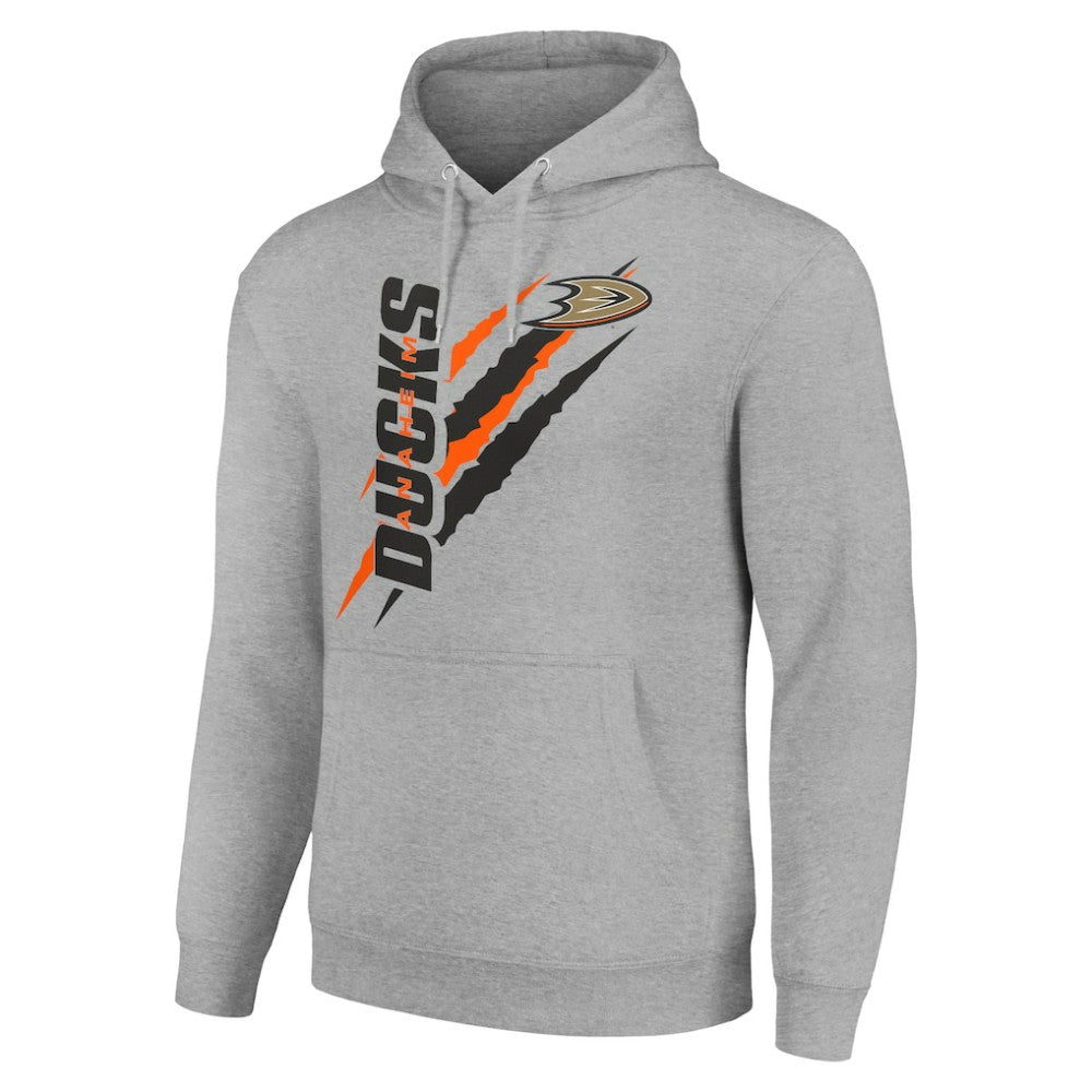 Anaheim Ducks Starter Color Scratch Fleece Pullover Hoodie - Heather Gray | US 201059198