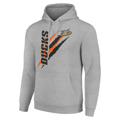 Anaheim Ducks Starter Color Scratch Fleece Pullover Hoodie - Heather Gray | US 201059198