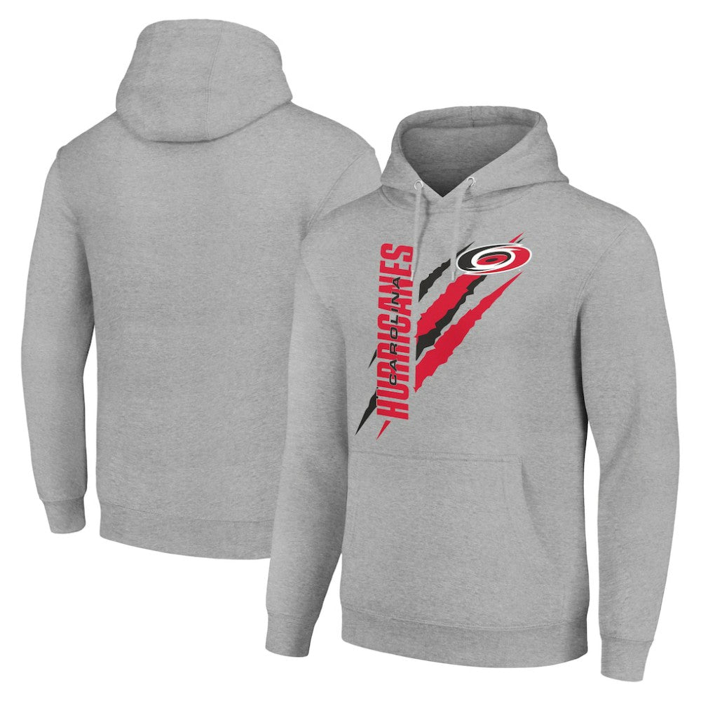 Carolina Hurricanes Starter Color Scratch Fleece Pullover Hoodie - Heather Gray | US 201059204