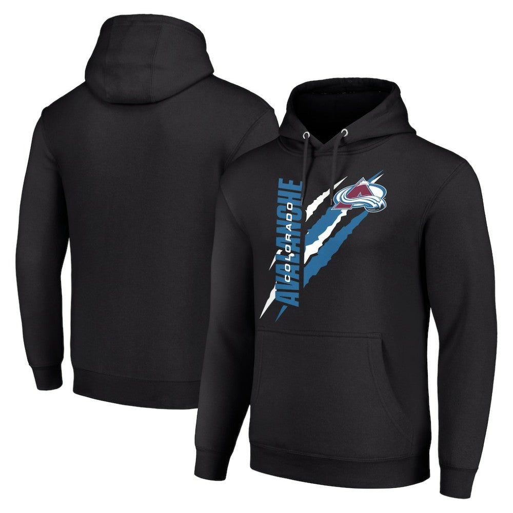 Colorado Avalanche Starter Color Scratch Fleece Pullover Hoodie - Black | US 201059205