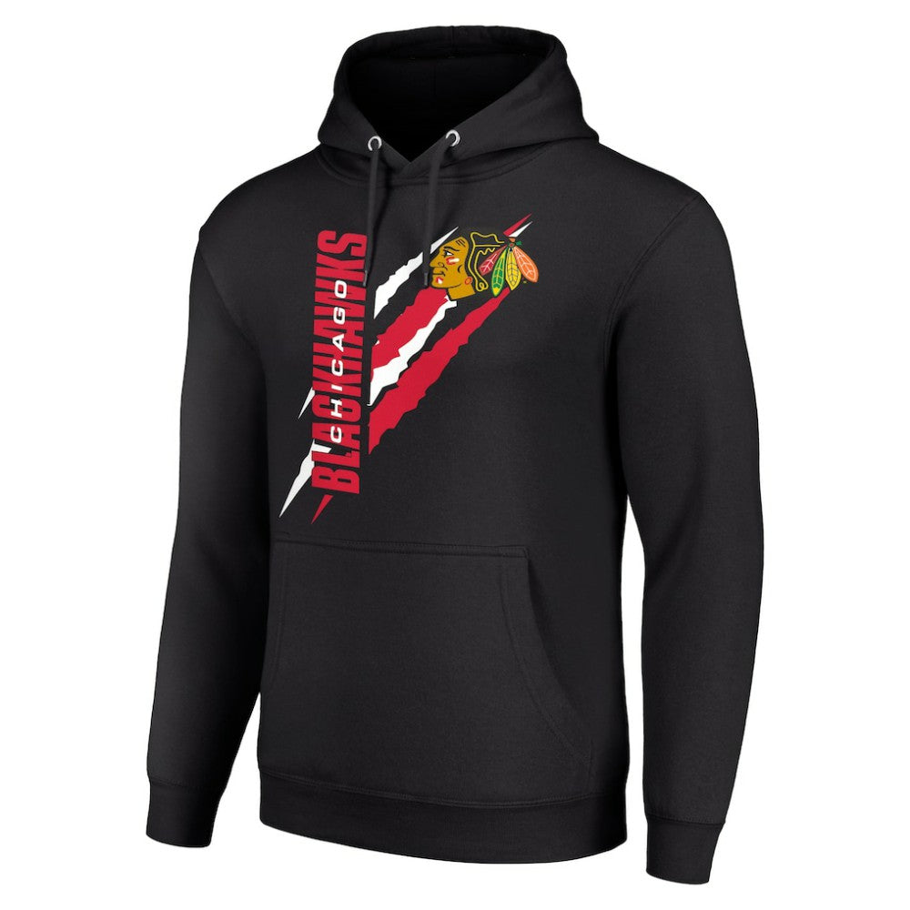 Chicago Blackhawks Starter Color Scratch Fleece Pullover Hoodie - Black | US 201059208