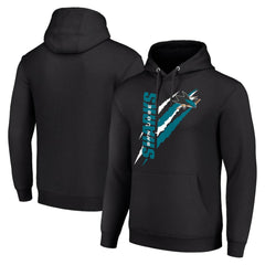 San Jose Sharks Starter Color Scratch Fleece Pullover Hoodie - Black | US 201059216