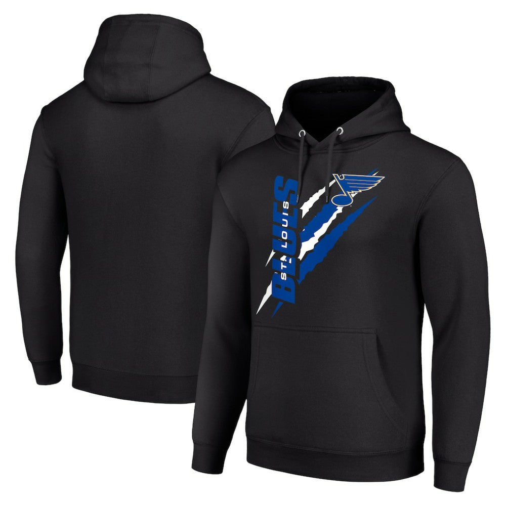 St. Louis Blues Starter Color Scratch Fleece Pullover Hoodie - Black | US 201059223