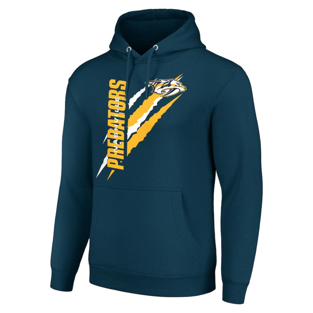 Nashville Predators Starter Color Scratch Fleece Pullover Hoodie - Blue | US 201059226