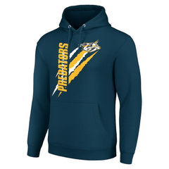 Nashville Predators Starter Color Scratch Fleece Pullover Hoodie - Blue | US 201059226