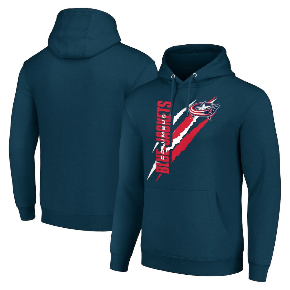 Columbus Blue Jackets Starter Color Scratch Fleece Pullover Hoodie - Blue | US 201059227